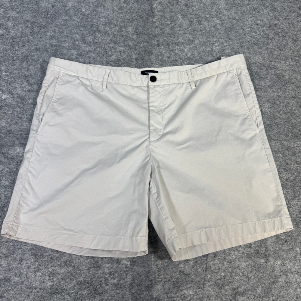 Theory Zaine GD S 7 Patton Plus 2 Shorts Mens 40 Vapor Off White N0174224